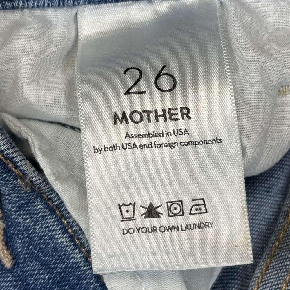 Mother Size 26 The Hustler Ankle Fray Denim Jean Wash No Promises Style Q117-686 - Picture 9 of 11